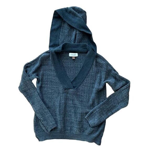 Sonoma Life+Style Womens Knit V Neck Pullover Hooded Gray Sweater Size Small - Picture 1 of 10